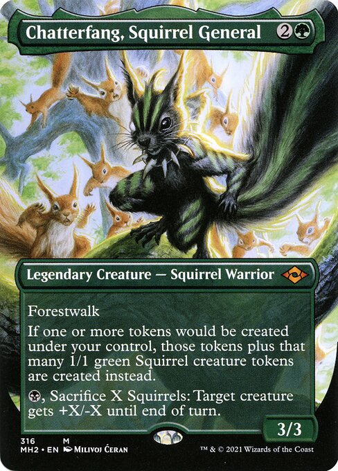 Chatterfang, Squirrel General — Modern Horizons 2 #316, art by Milivoj Ćeran