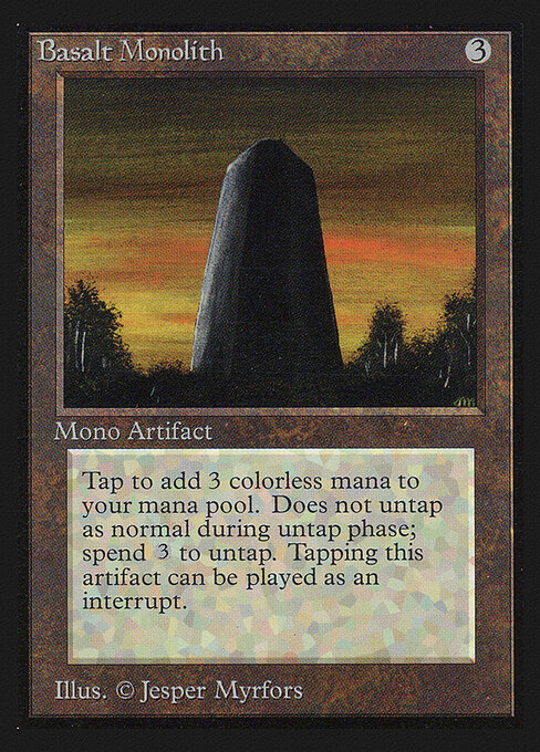 Basalt Monolith — Intl. Collectors' Edition #232, art by Jesper Myrfors