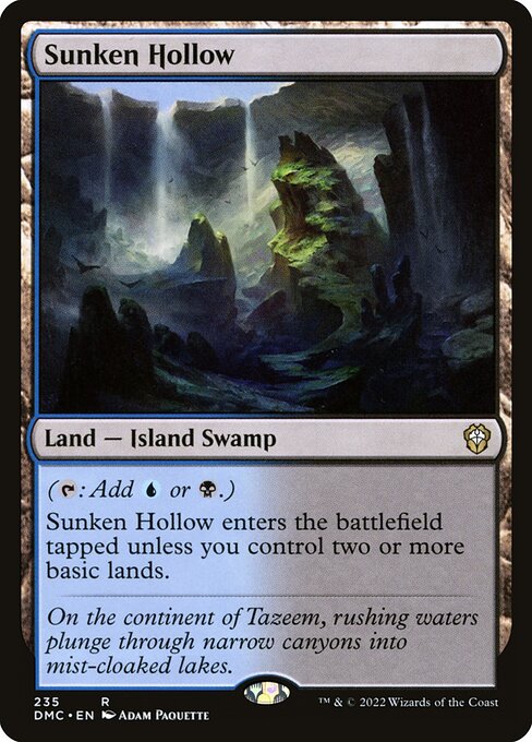 Sunken Hollow — Dominaria United Commander #235, art by Adam Paquette