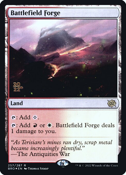 Battlefield Forge — The Brothers' War Promos #257s, art by Thomas Stoop
