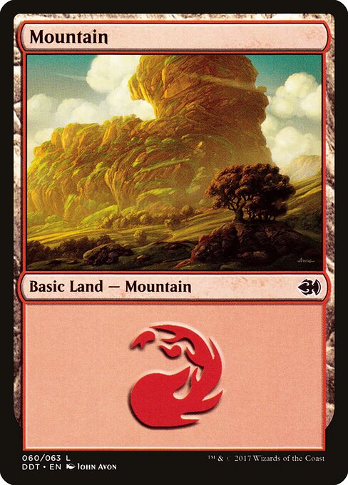 Mountain — Duel Decks: Merfolk vs. Goblins #60, art by John Avon