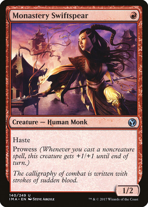 Monastery Swiftspear — Iconic Masters #140, art by Steve Argyle