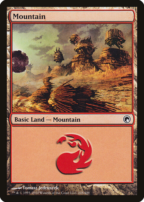 Mountain — Scars of Mirrodin #245, art by Tomasz Jedruszek