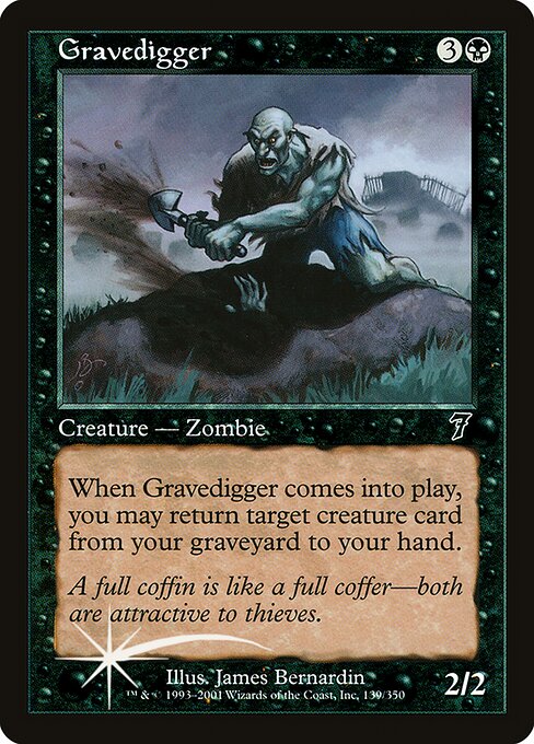 Gravedigger — Seventh Edition #139★, art by James Bernardin