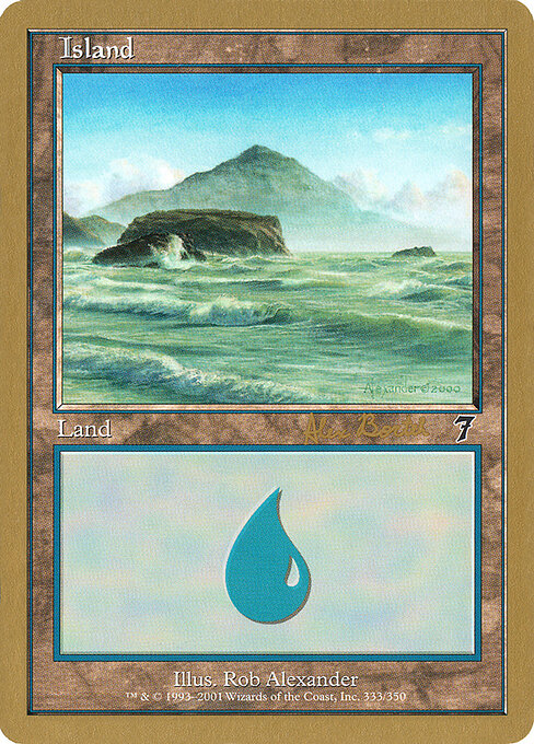 Island — World Championship Decks 2001 #ab333, art by Rob Alexander