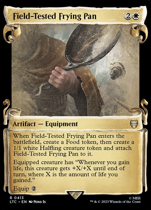 Field-Tested Frying Pan — Tales of Middle-earth Commander #413, art by Nino Is