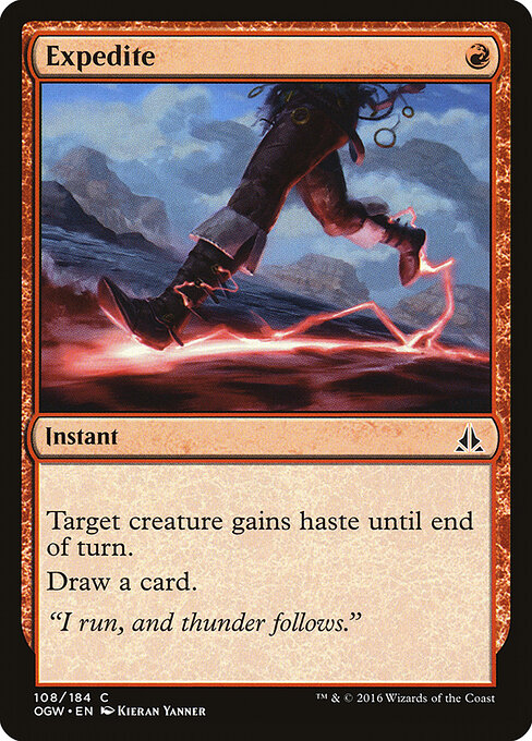 Expedite — Oath of the Gatewatch #108, art by Kieran Yanner