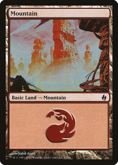 Mountain — Premium Deck Series: Fire and Lightning #31, art by John Avon