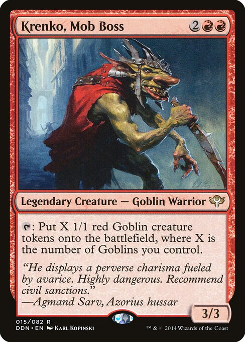 Krenko, Mob Boss — Duel Decks: Speed vs. Cunning #15, art by Karl Kopinski
