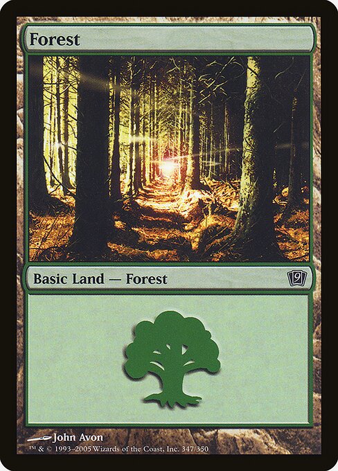 Forest — Ninth Edition #347★, art by John Avon