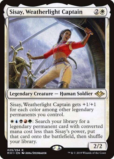 Sisay, Weatherlight Captain — Modern Horizons #29, art by Anna Steinbauer