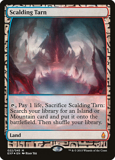 Scalding Tarn — Zendikar Expeditions #22, art by Ryan Yee