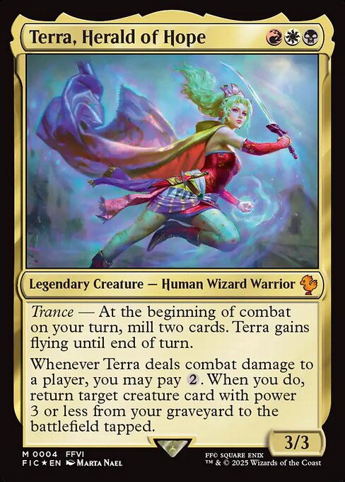 Terra, Herald of Hope — Final Fantasy Commander #4, art by Marta Nael