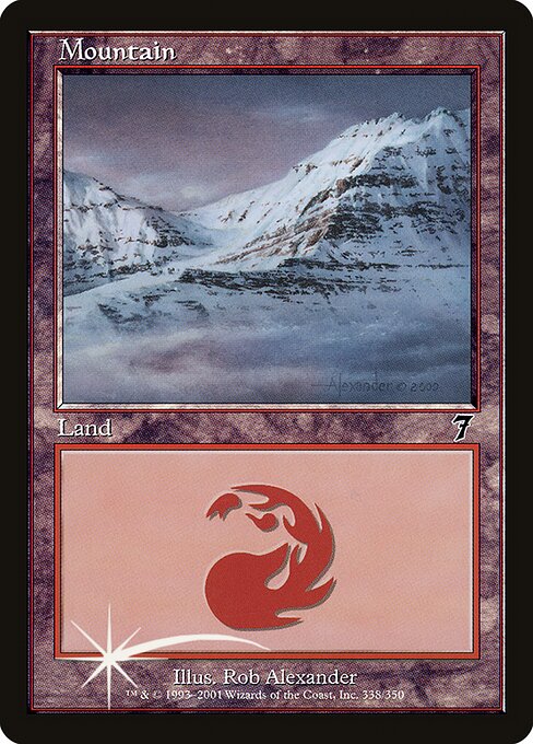 Mountain — Seventh Edition #338★, art by Rob Alexander