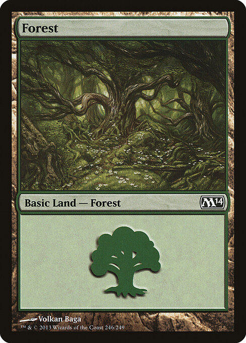 Forest — Magic 2014 #246, art by Volkan Baǵa