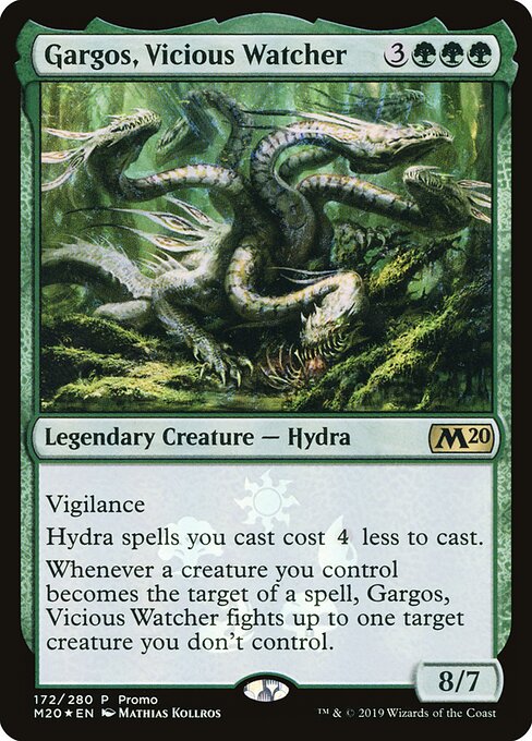Gargos, Vicious Watcher — Core Set 2020 Promos #172, art by Mathias Kollros