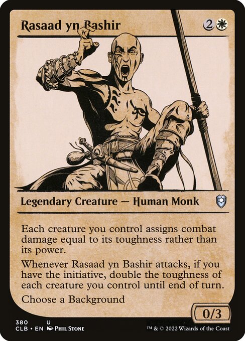 Rasaad yn Bashir — Commander Legends: Battle for Baldur's Gate #380, art by Phil Stone