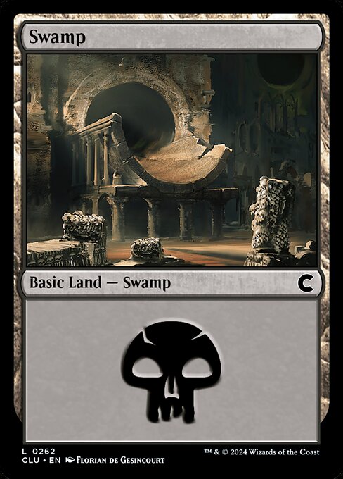 Swamp — Ravnica: Clue Edition #262, art by Florian de Gesincourt