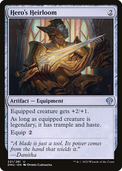 Hero's Heirloom — Dominaria United #231, art by Ovidio Cartagena
