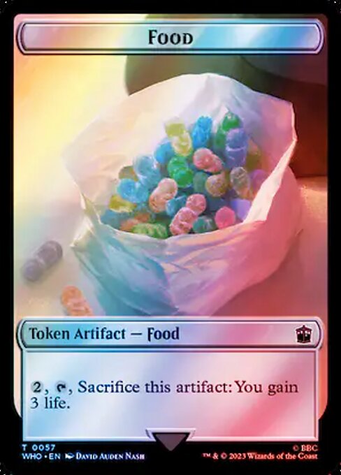 Food — Doctor Who Tokens #57, art by David Auden Nash