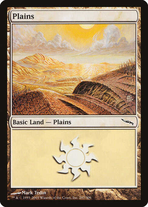 Plains — Mirrodin #287, art by Mark Tedin