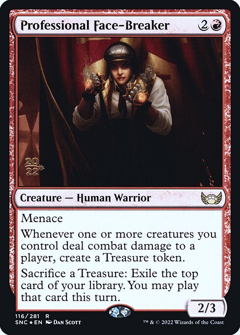 Professional Face-Breaker — Streets of New Capenna Promos #116s, art by Dan Murayama Scott