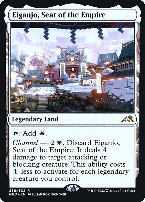 Eiganjo, Seat of the Empire — Kamigawa: Neon Dynasty Promos #268s, art by Julian Kok Joon Wen