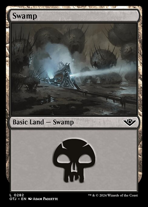 Swamp — Outlaws of Thunder Junction #282, art by Adam Paquette