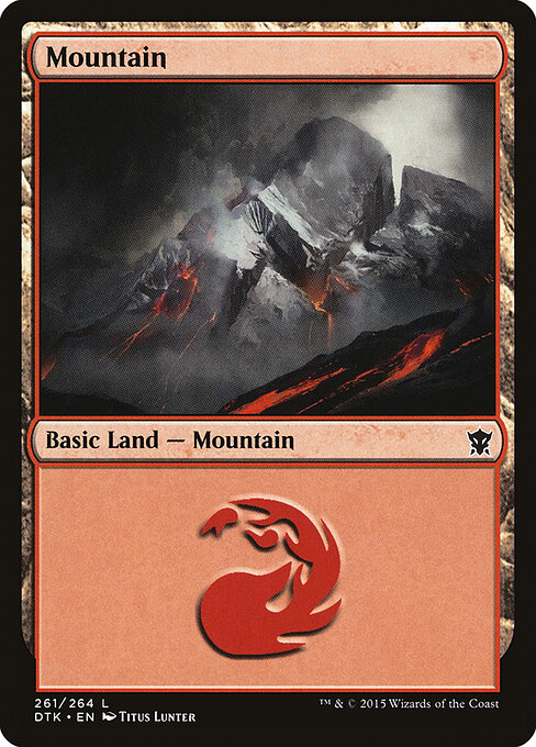 Mountain — Dragons of Tarkir #261, art by Titus Lunter