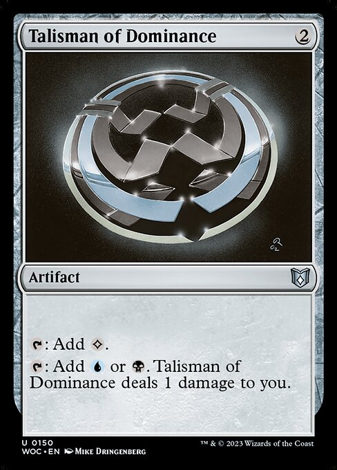 Talisman of Dominance — Wilds of Eldraine Commander #150, art by Mike Dringenberg