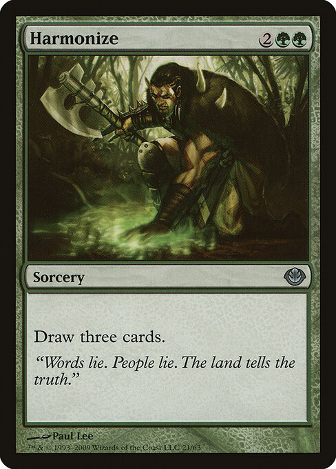 Harmonize — Duel Decks: Garruk vs. Liliana #21, art by Paul Lee