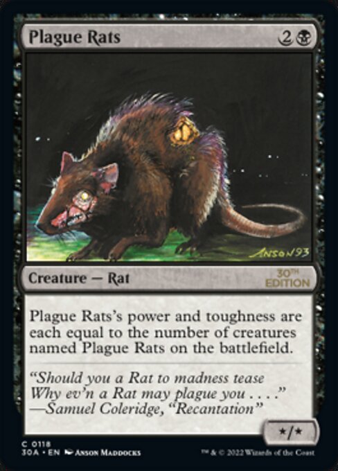 Plague Rats — 30th Anniversary Edition #118, art by Anson Maddocks
