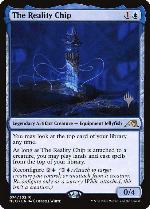 The Reality Chip — Kamigawa: Neon Dynasty Promos #74p, art by Campbell White