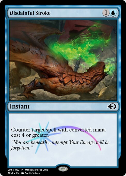 Disdainful Stroke — Magic Online Promos #55785, art by Svetlin Velinov