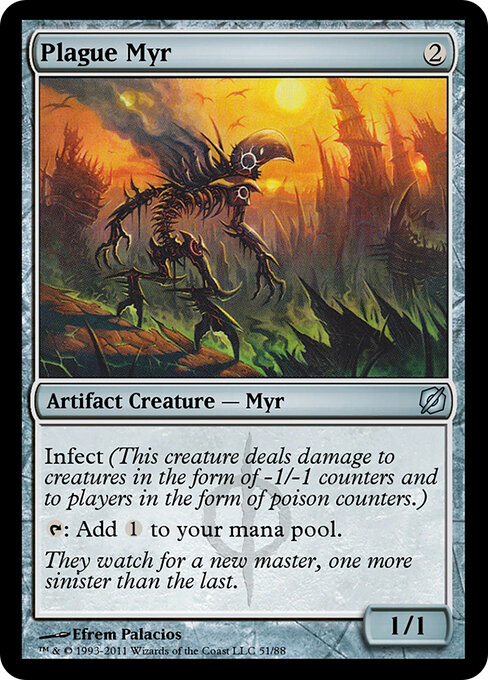 Plague Myr — Duel Decks: Mirrodin Pure vs. New Phyrexia #51, art by Efrem Palacios