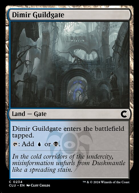 Dimir Guildgate — Ravnica: Clue Edition #234, art by Cliff Childs