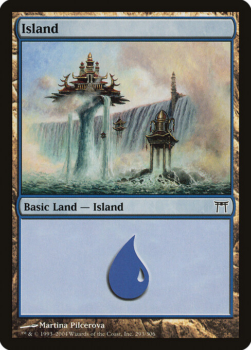 Island — Champions of Kamigawa #293, art by Martina Pilcerova
