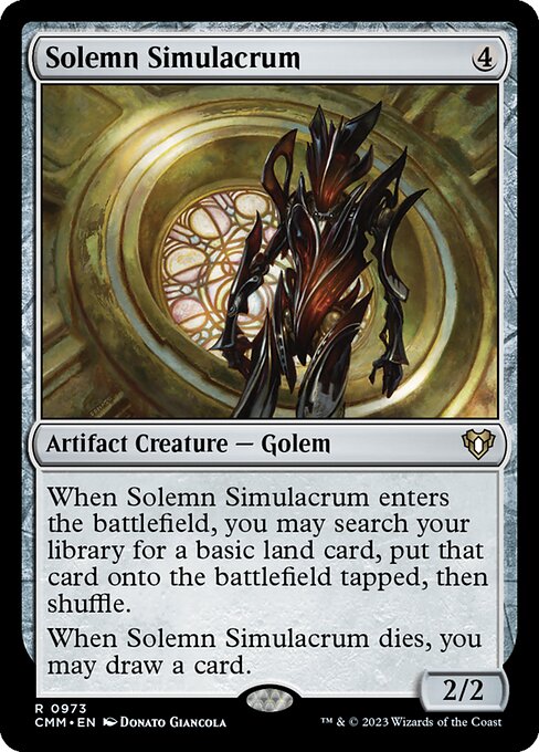 Solemn Simulacrum — Commander Masters #973, art by Donato Giancola