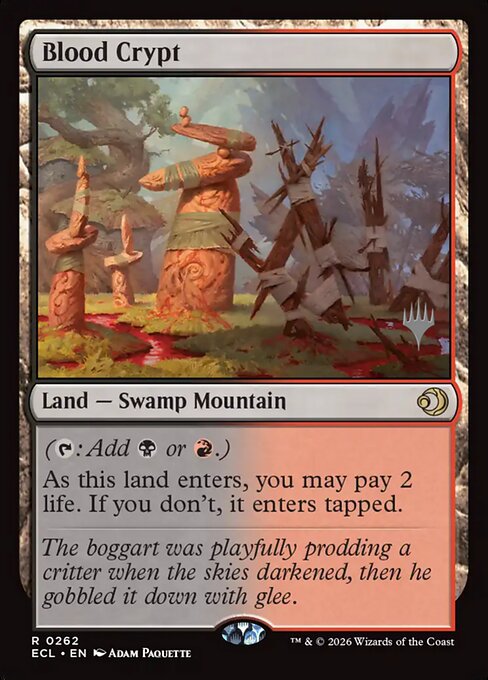 Blood Crypt — Lorwyn Eclipsed Promos #262p, art by Adam Paquette
