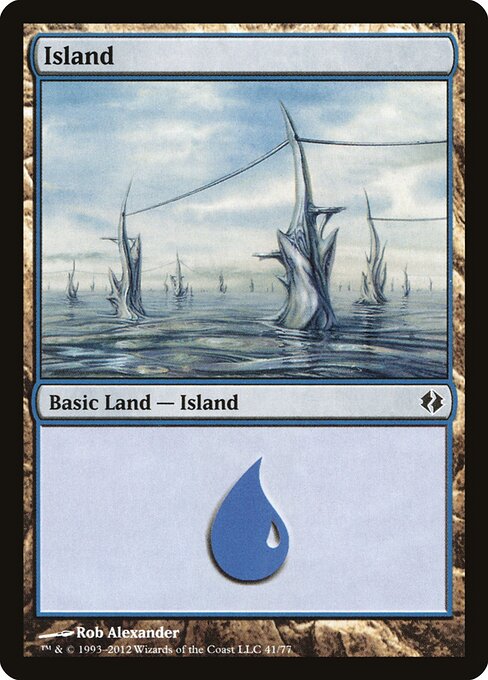 Island — Duel Decks: Venser vs. Koth #41, art by Rob Alexander