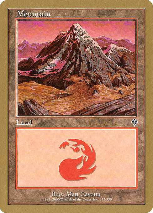 Mountain — World Championship Decks 2001 #jt343a, art by Matt Cavotta