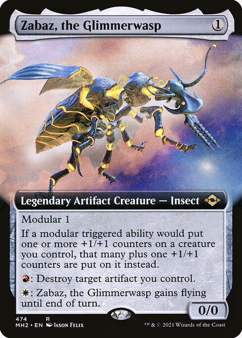 Zabaz, the Glimmerwasp — Modern Horizons 2 #474, art by Jason Felix
