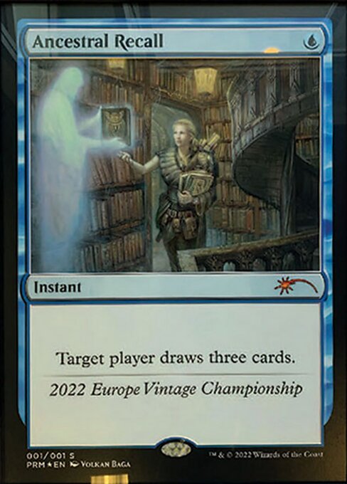 Ancestral Recall — Vintage Championship #2022C, art by Volkan Baǵa