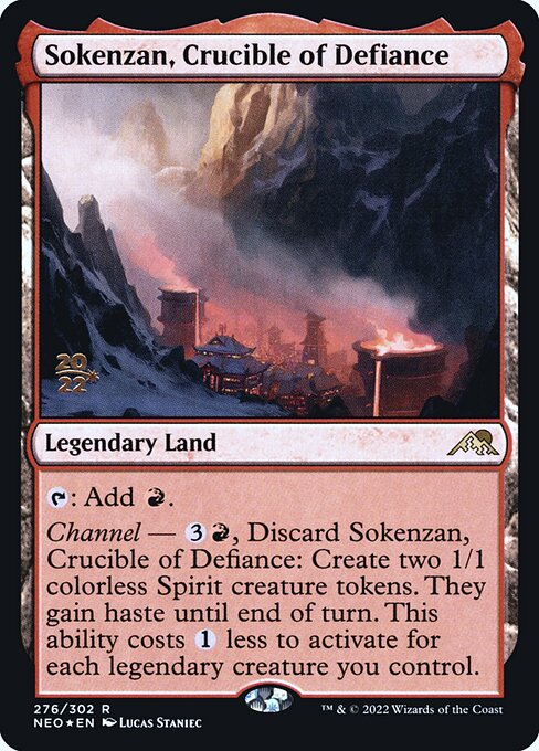 Sokenzan, Crucible of Defiance — Kamigawa: Neon Dynasty Promos #276s, art by Lucas Staniec