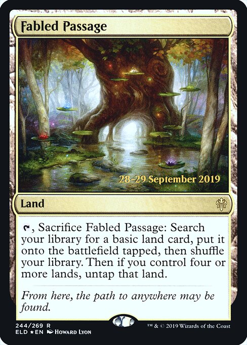 Fabled Passage — Throne of Eldraine Promos #244s, art by Howard Lyon