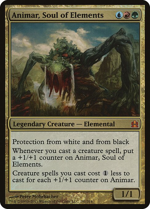 Animar, Soul of Elements — Commander 2011 Oversized #181, art by Peter Mohrbacher