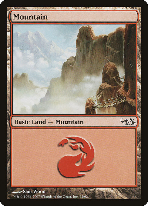 Mountain — Duel Decks: Elves vs. Goblins #62, art by Sam Wood