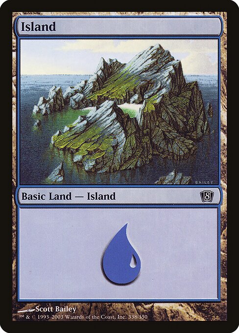 Island — Eighth Edition #338★, art by Scott Bailey