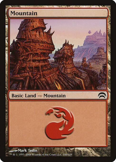 Mountain — Planechase #160, art by Mark Tedin