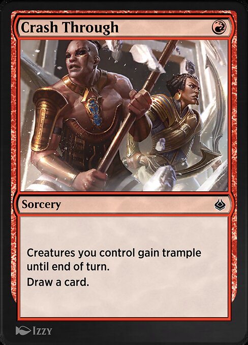 Crash Through — Amonkhet Remastered #149, art by Izzy